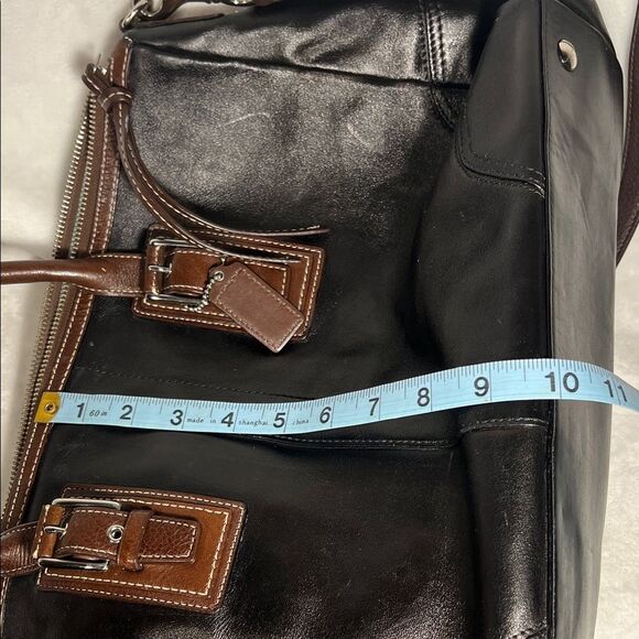 Coach Hamilton Black and Brown Leather Tote - F12444 - Picture 12 of 14